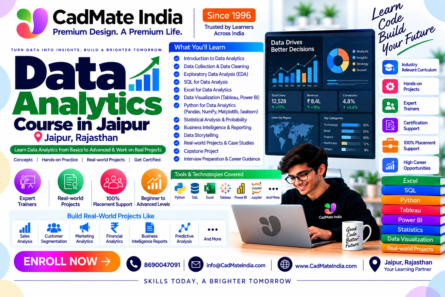 Data Analytics course in Jaipur at CadMate India